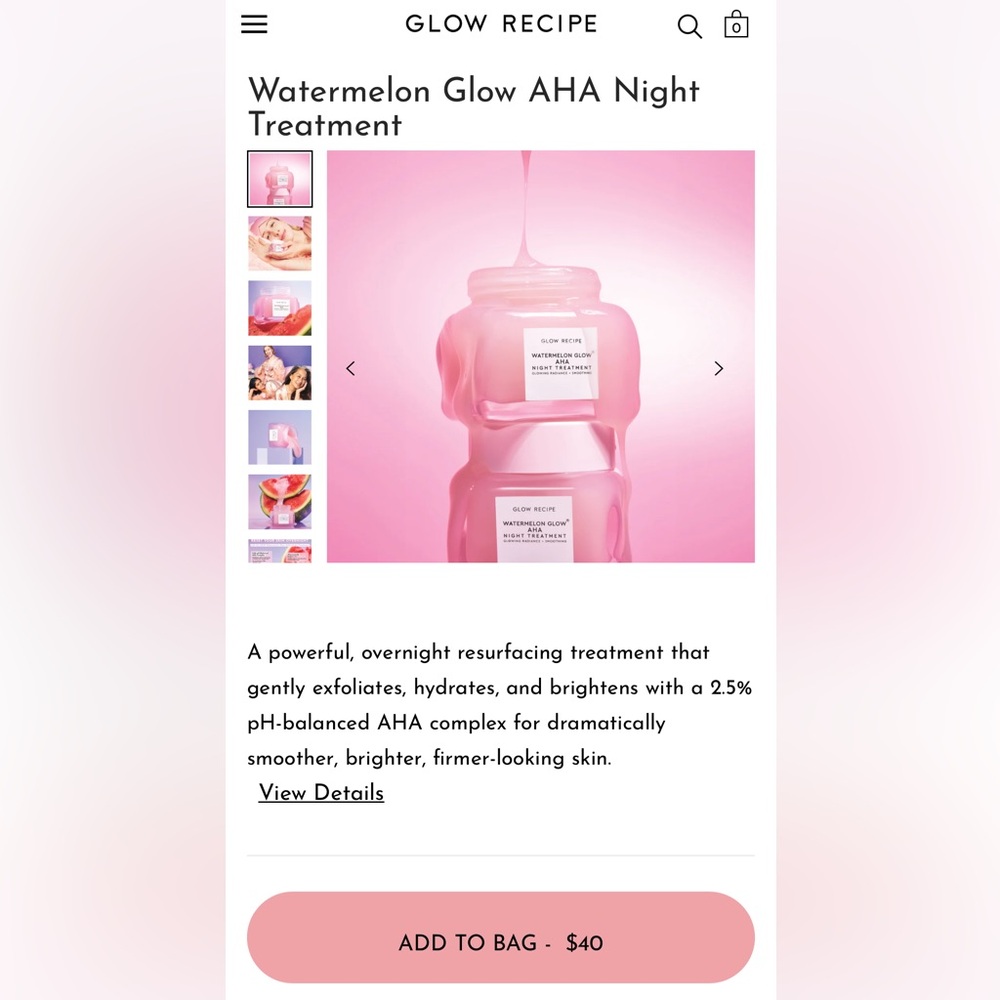 BRAND NEW GLOW RECIPE WATERMELON GLOW MASK! X-LARGE SIZE- 80ml